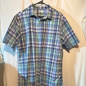 Sonoma Blue and Green Casual Button Down Shirt